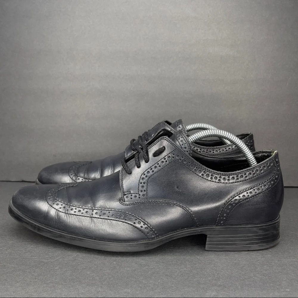 Cole Haan Dress Shoes‎ Men's 10.5M Black Copley Wing-tip Derbys Oxford Leather.